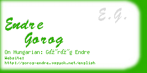 endre gorog business card